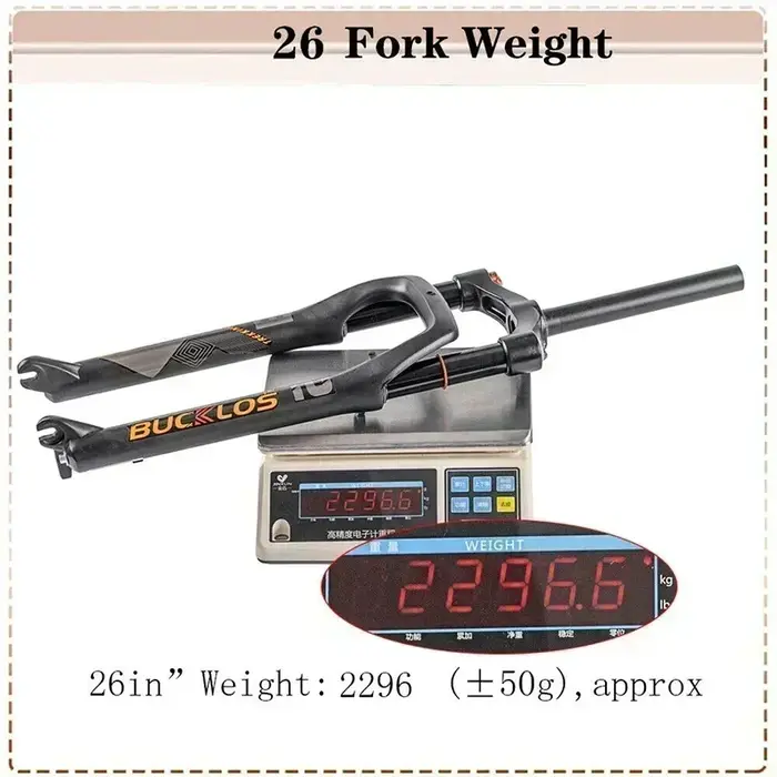 BUCKKub26X4.0-Fourche de vélo à suspension pneumatique