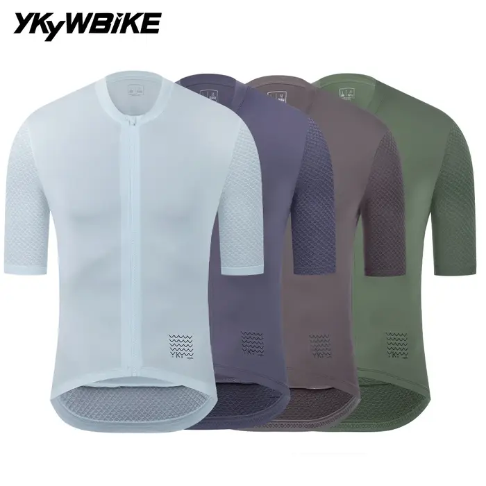 YKYWBIKE Maillot de cyclisme classique pour hommes été vélo Pro équipe chemise à manches courtes cyc