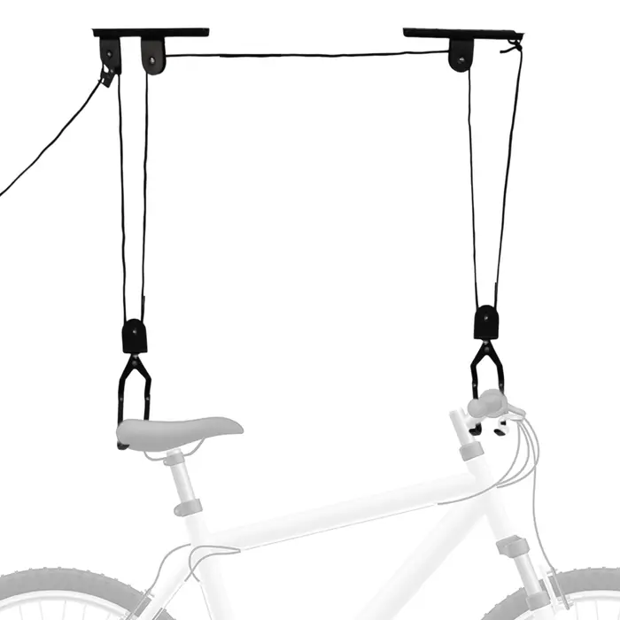 X Autohaux Palan de levage de vélo pour garage, palan de levage de vélo à montage au plafond, suppor