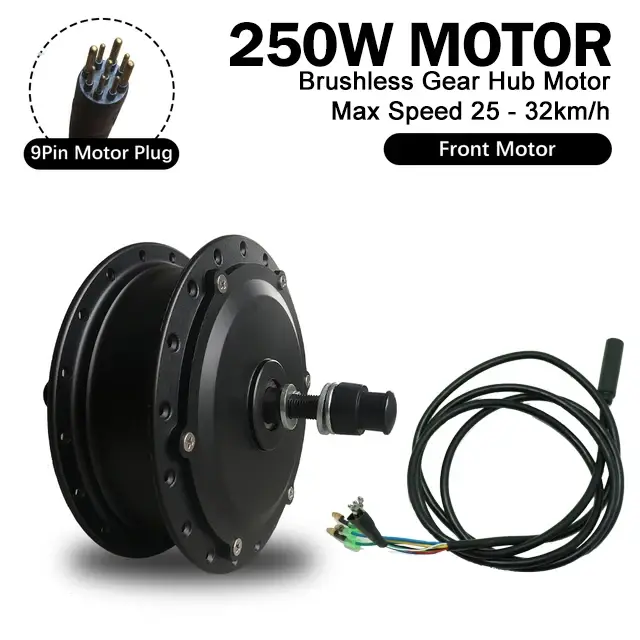 Moteur de moyeu sans balais à grande vitesse pour vélo électrique, roue libre avant et arrière, 36V,