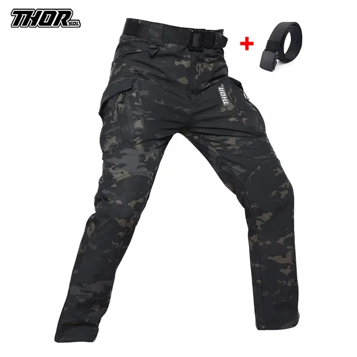 Pantalon Cargo de vélo de montagne THORSOL pantalon de cyclisme de Camouflage motos bas de vélo impe