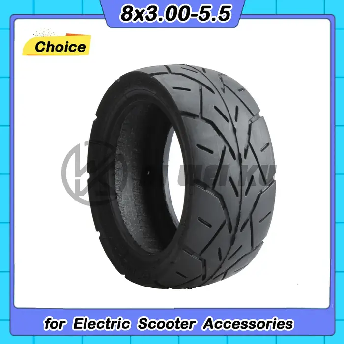 Pneu tubeless 8x3.00-5 pour trottinette électrique Kaabo Mantis 8, pneu tubeless 8 pouces 8*3.00-5