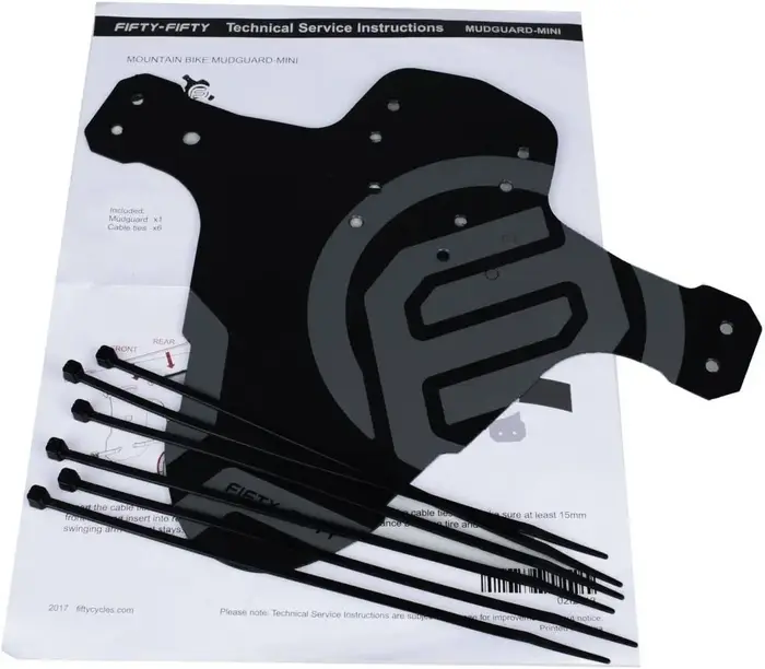 FIFTY-FIFTY Garde-boue de VTT, garde-boue de vélo compatible avant et arrière, convient aux vélos de