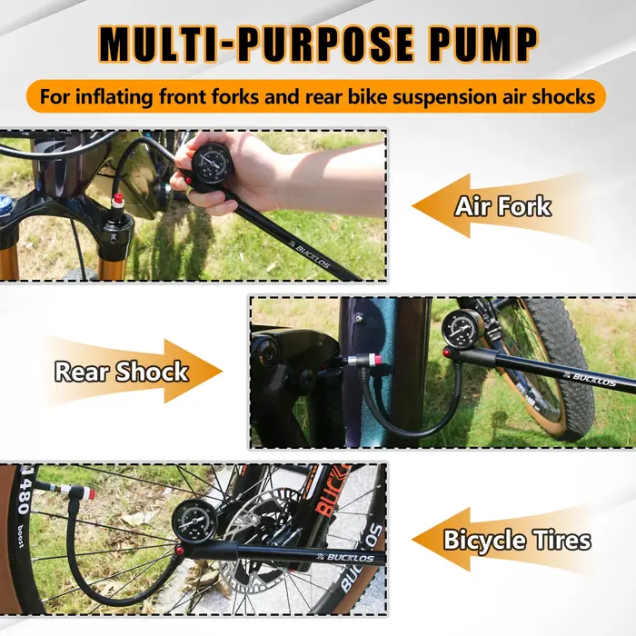 BUCKLOS vélo fourche avant pompe vtt