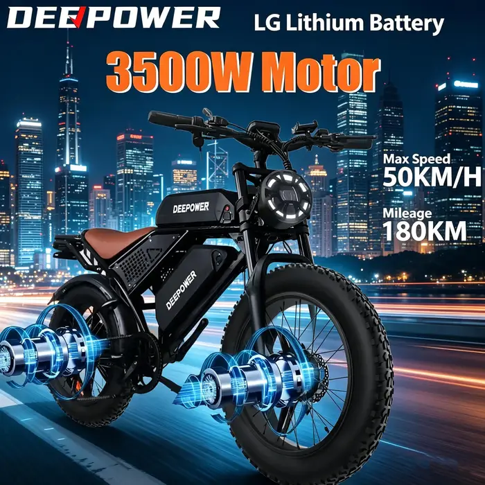 Vélo électrique tout-terrain 3000W à double moteur 48V60