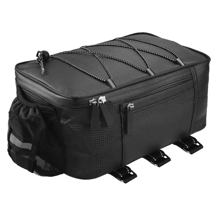 Sac de vélo en PU durable 31*20*15cm, facile à installer, avec bandes réfléchissantes, sac de transport pour vélo, pour la conduite nocturne