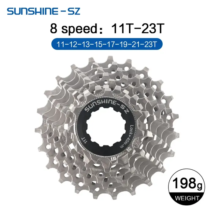 Sunshine – Cassette de vélo de route, 8 9 10 11 12 vitesses, pignon de vélo 25T 28T 30T 32T 34T 36T 