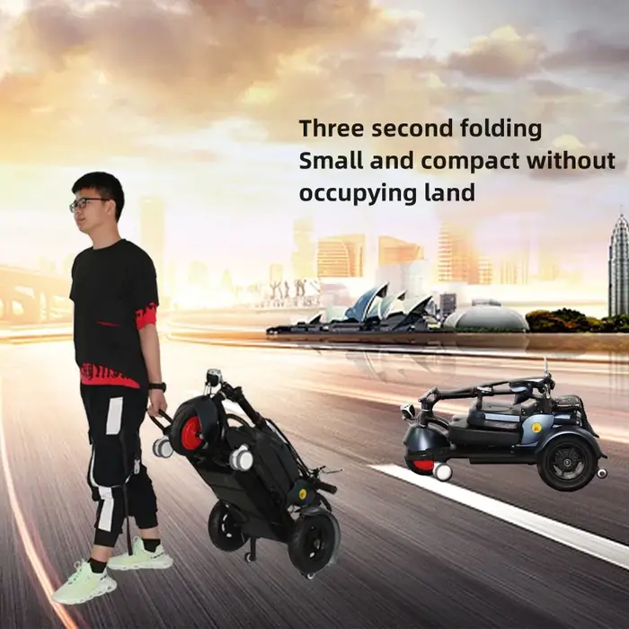 Mini Tricycle Électrique Pliable pour Femme