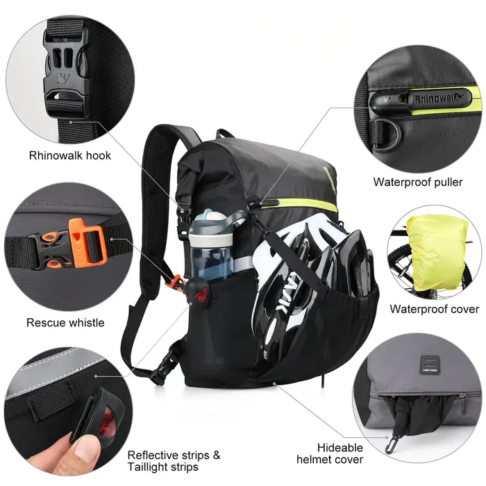 Rhinowalk 24L – sac de selle multifonctionnel pour vélo