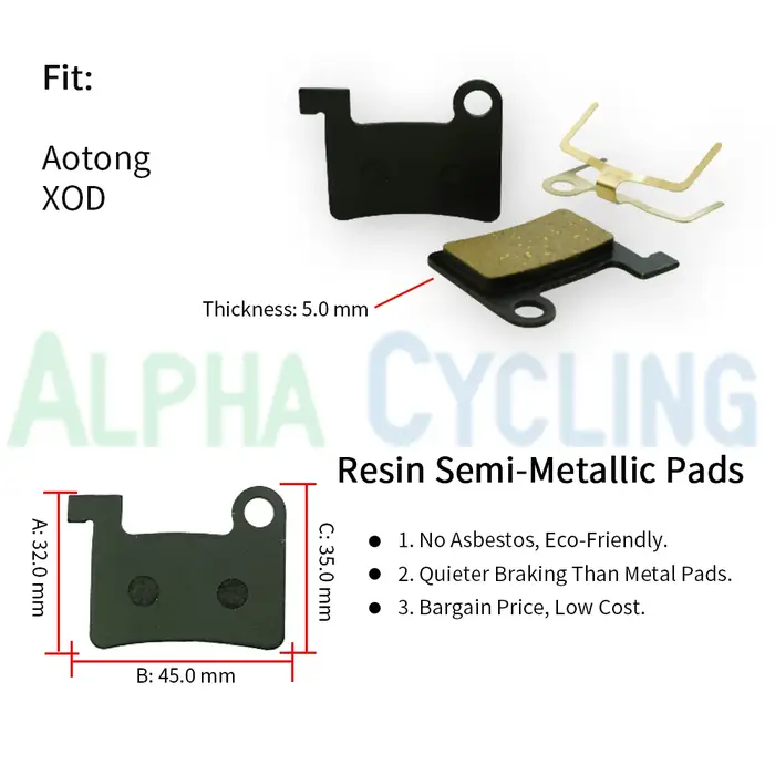 Plaquettes de frein à disque hydraulique en résine semi-métallique haute performance pour vélo électrique VTT route et BMX avec support en acier