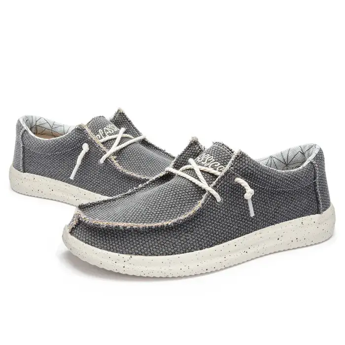 Mocassins légers en toile pour hommes, confortables et décontractés, semelle souple, bon pour la mar