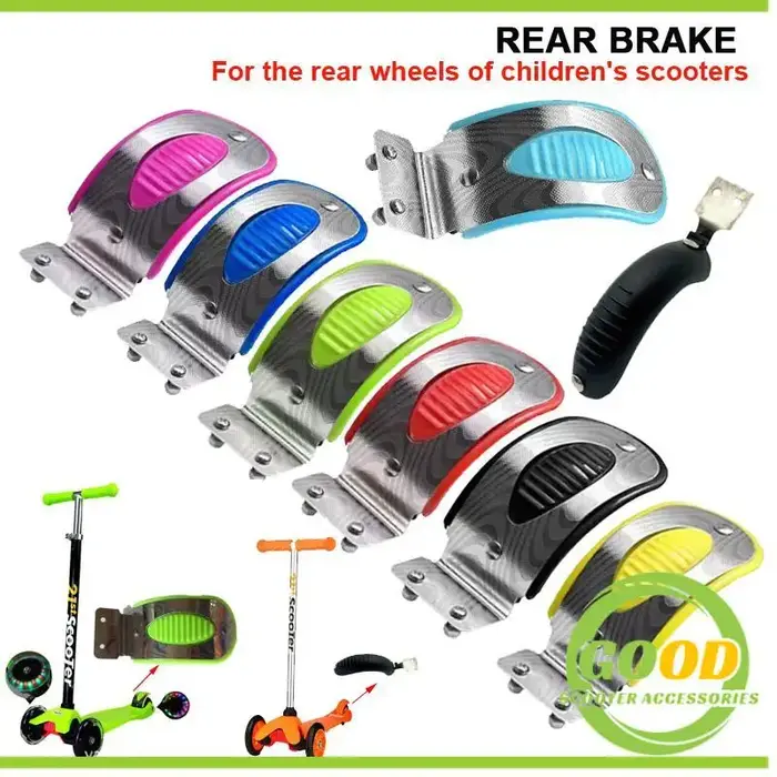 Plaquettes de frein arrière en plastique haute résistance pour scooter enfant trois ou quatre roues avec vis de fixation pour sécurité optimale