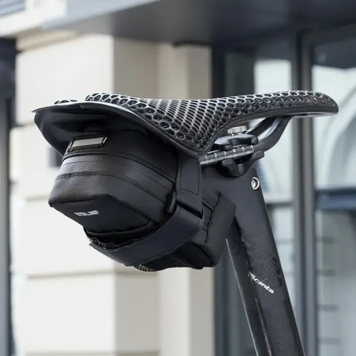 Sac de selle de vélo, sac arrière de cyclisme léger et résistant à l'eau