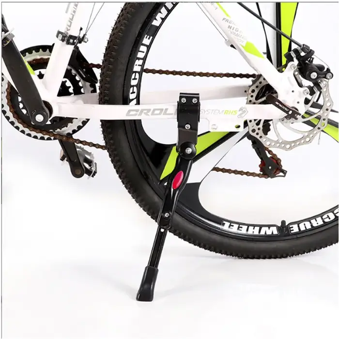 Support de stationnement réglable pour vélo de route et vélo électrique en alliage d'aluminium noir robuste pour roues 24 à 27 pouces