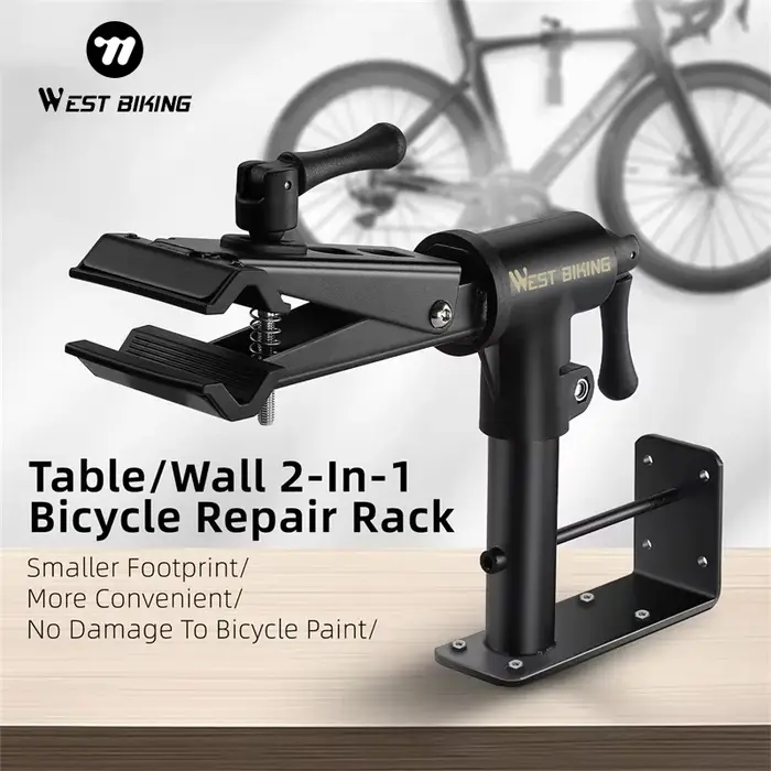 Support de réparation de vélo en acier au carbone blanc pour stationnement mural intérieur et maintenance de vélo robuste 30kg