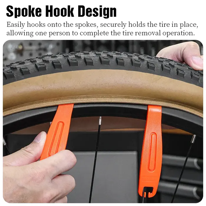 LEBYCLE 3 pièces leviers de pneu tige de vélo cyclisme barre de levier outils de réparation ouvreur