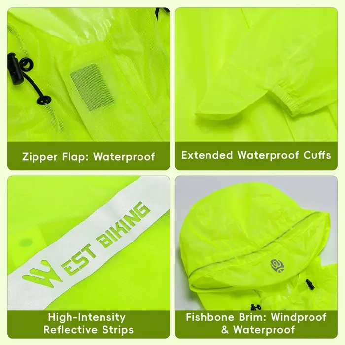 WEST BIKING-Imperméable de cyclisme pour homme