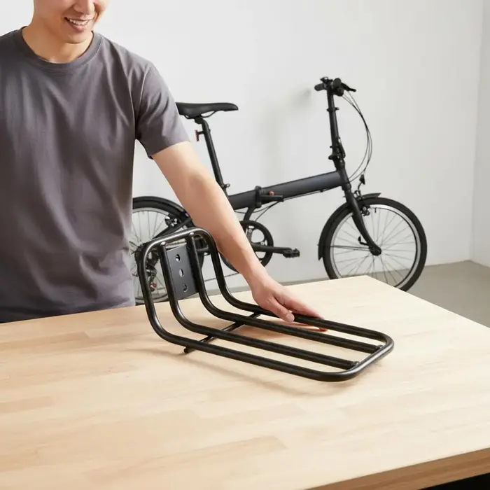 Porte-bagages avant pliable pour vélo