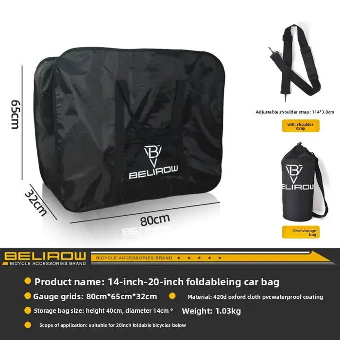 Sac de vélo pliant de 14/20 pouces-étui de voyage