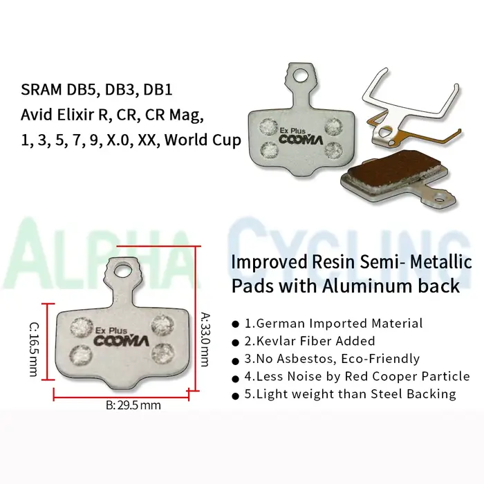 Plaquettes de frein de vélo en résine améliorées, pour SRAM Avid Shimano Magura Hayes Formula Hope Z