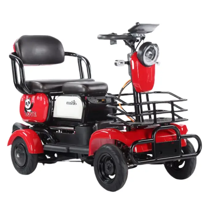 Famille 4 roues Scooter électrique aîné avec siège enfant pliable 800W