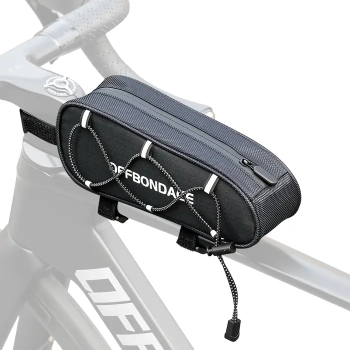 OFFBONDAGE Sacoche de vélo imperméable et réfléchissante pour tube supérieur avant, sacoche de vélo 