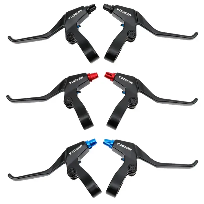 Levier de frein de vélo rouge bleu v leviers de freins à disque pour vtt