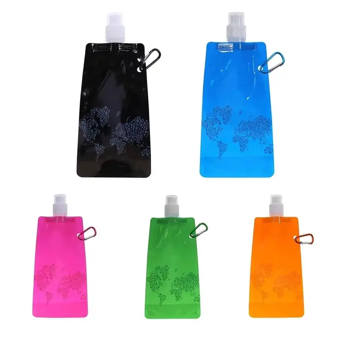 Bouteille d'eau pliable en silicone ultraléger portable, sac d'eau souple, fournitures de sport de p