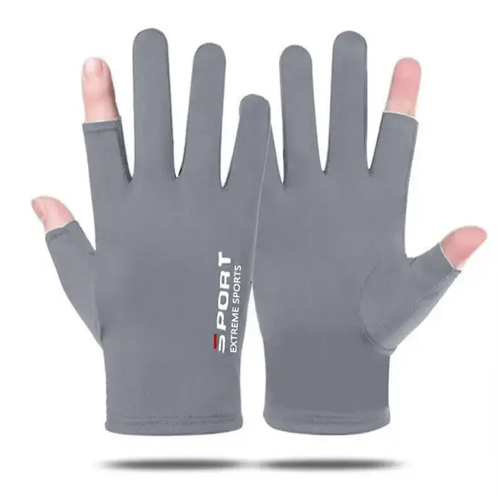 Gants de cyclisme antidérapants en soie glacée pour hommes et femmes