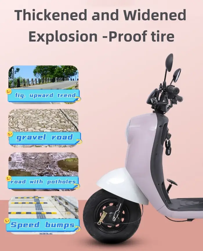 Scooter de mobilité rose Parent enfant 3 places 800w60v 3 roues avec siège