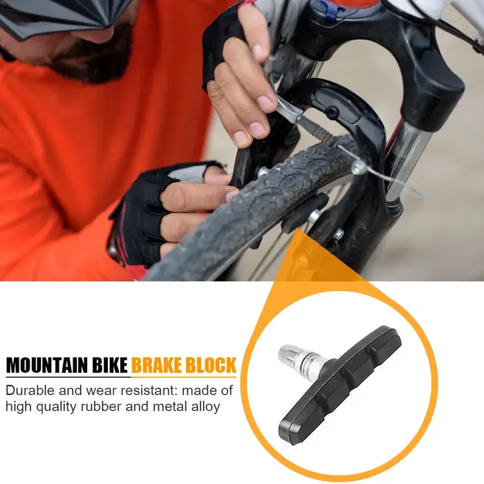 Plaquettes de frein en caoutchouc pour vélo de montagne VTT