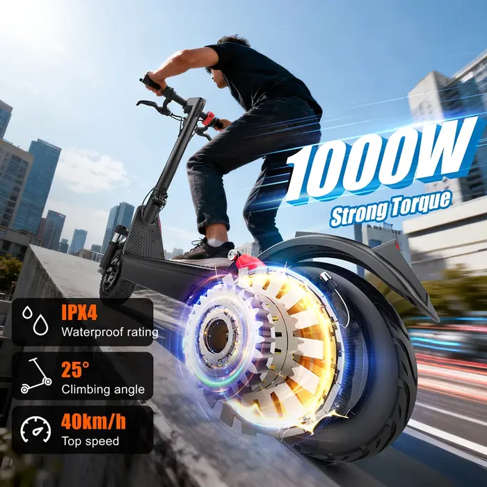 HX X9B scooter électrique 1000W 20AH 40 KM/H scooters électriques amortissement e
