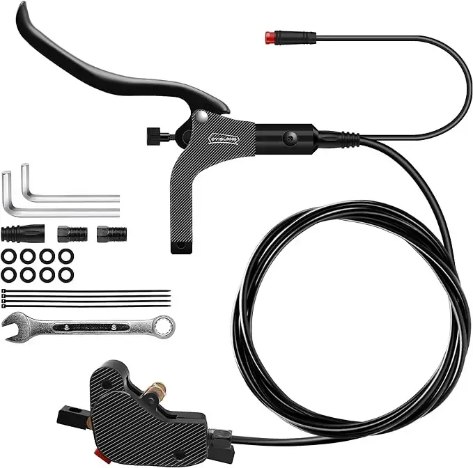 Ensemble de freins à disque hydrauliques pour vélo électrique DYISLAND LD200 2 pistons, 2PIN, arrêt