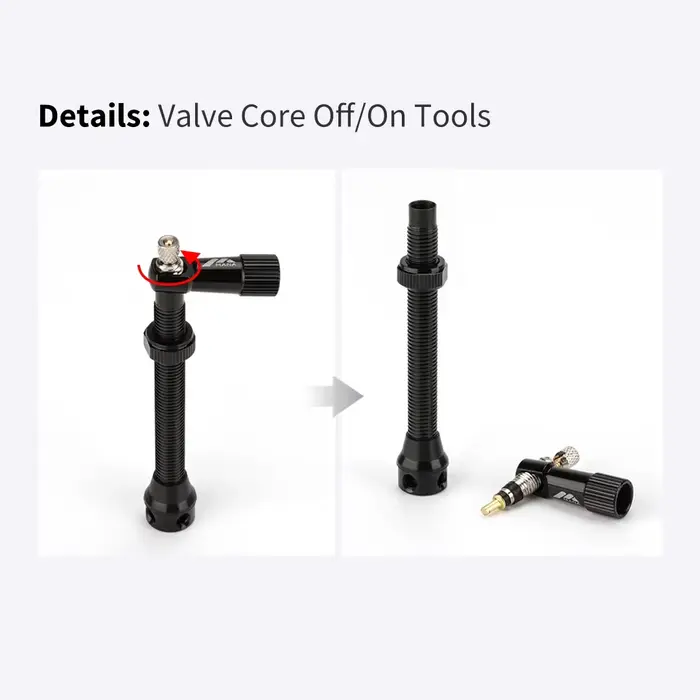 MANA 1 paire de Valve Presta de vélo 40/53/63/78/100mm 7075 en alliage d'aluminium pour route sans c