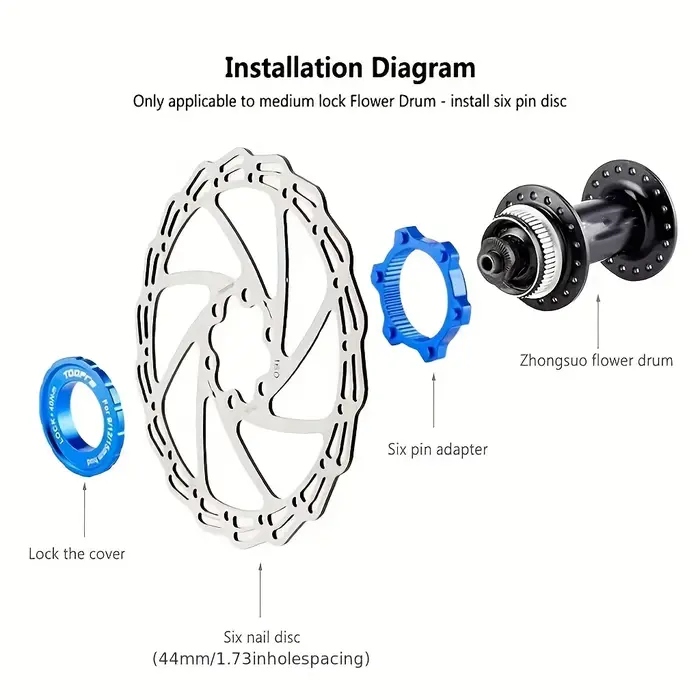 Adaptateur de moyeu de vélo à 6 trous
