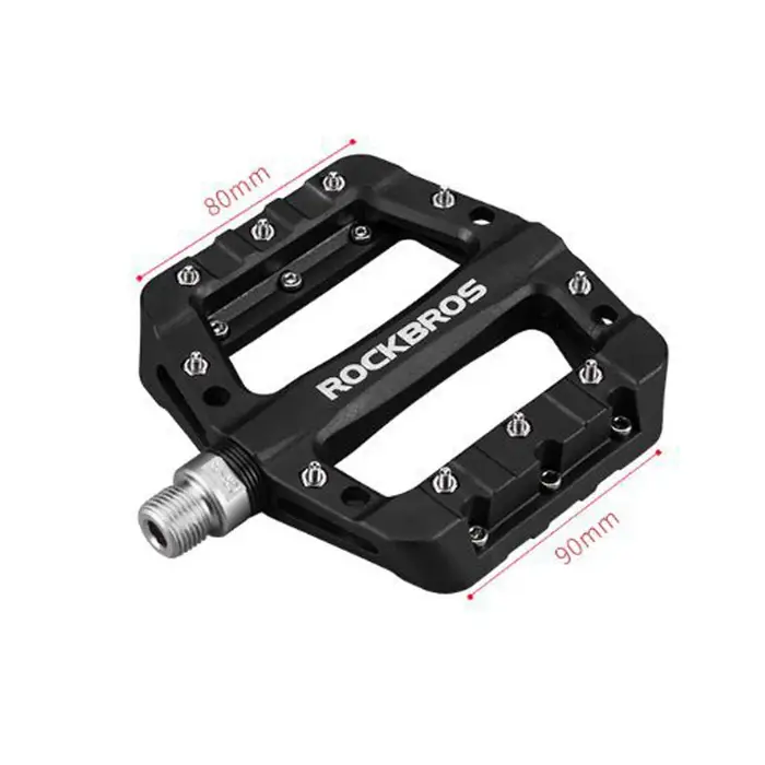 Pédales de vélo ROCKBROS 9/16 pour VTT, vélo de route, pédale plate légère, large et antidérapante pour vélos de cyclo-cross.
