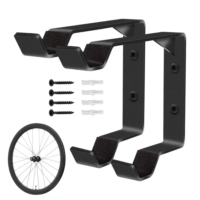 1/2 crochets verticaux pour vélo avec support de pneu