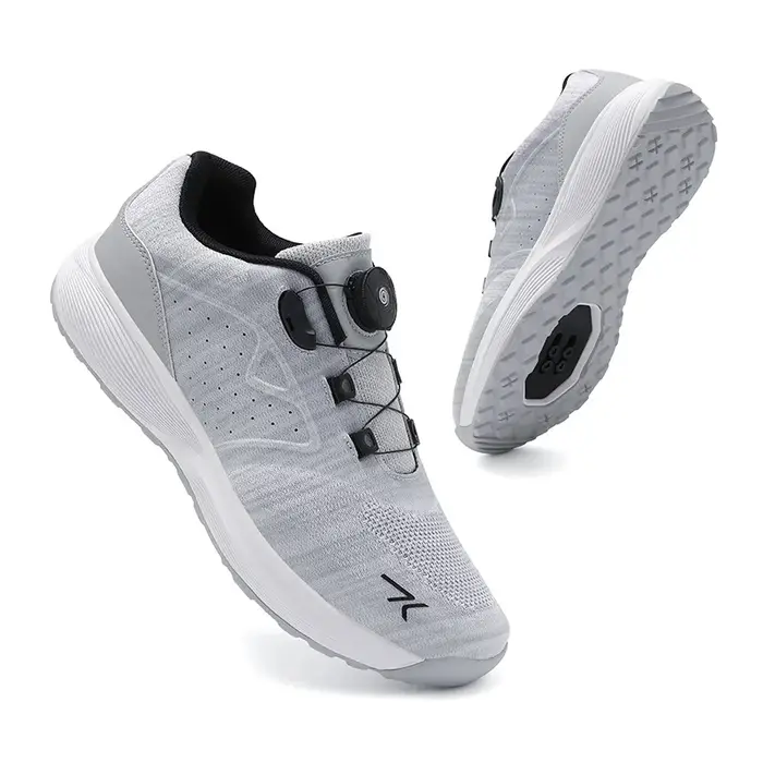 Chaussures de cyclisme pour homme à crampons pour pédale plate