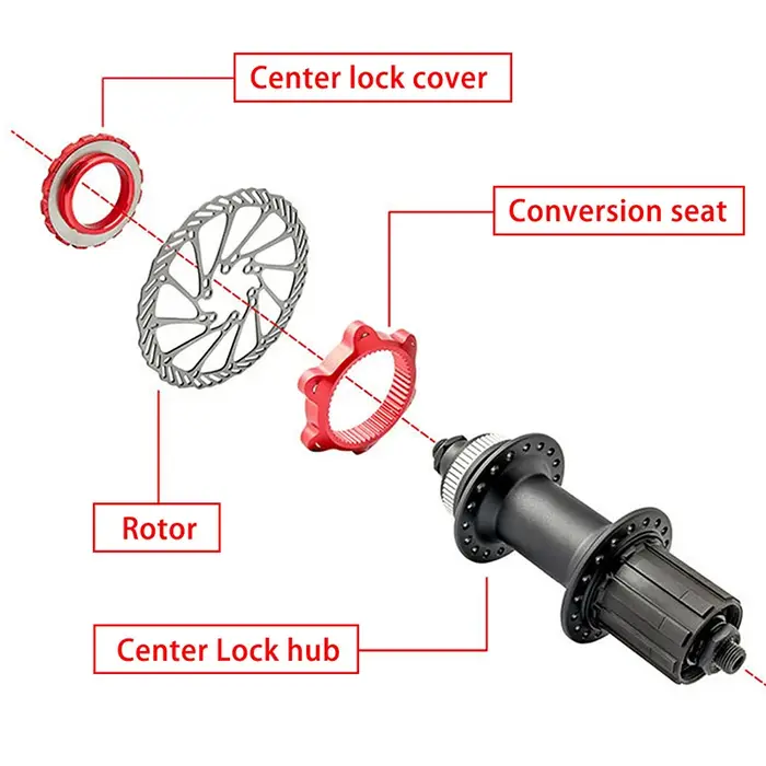BUCKLOS – adaptateur de verrouillage central de vélo à 6 trous
