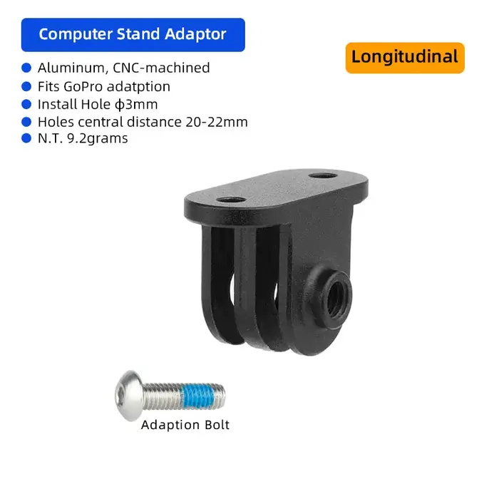 Adaptateurs de montage d'ordinateur de vélo en aluminium pour Garmin Edge Bryton