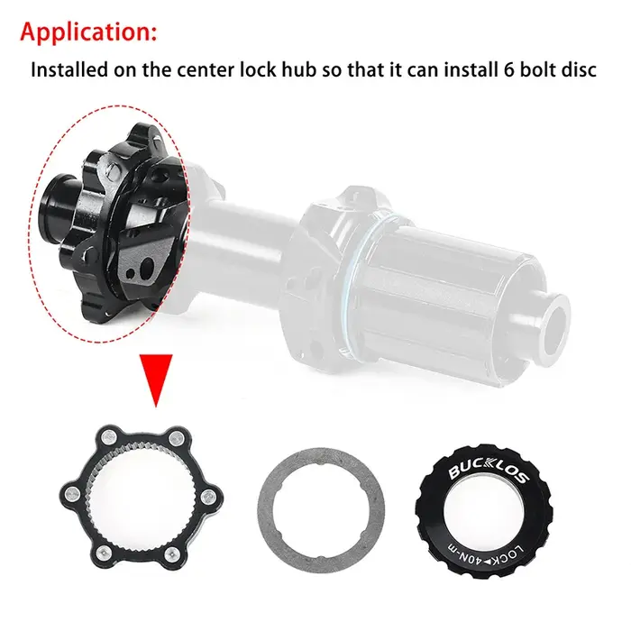 BUCKLOS – adaptateur de verrouillage central de vélo à 6 trous
