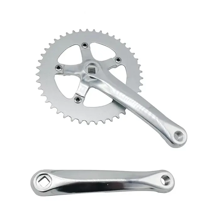 Pédalier de vélo Vintage à vitesse unique, engrenage fixe, argent, roue dentée de vélo de route, 170