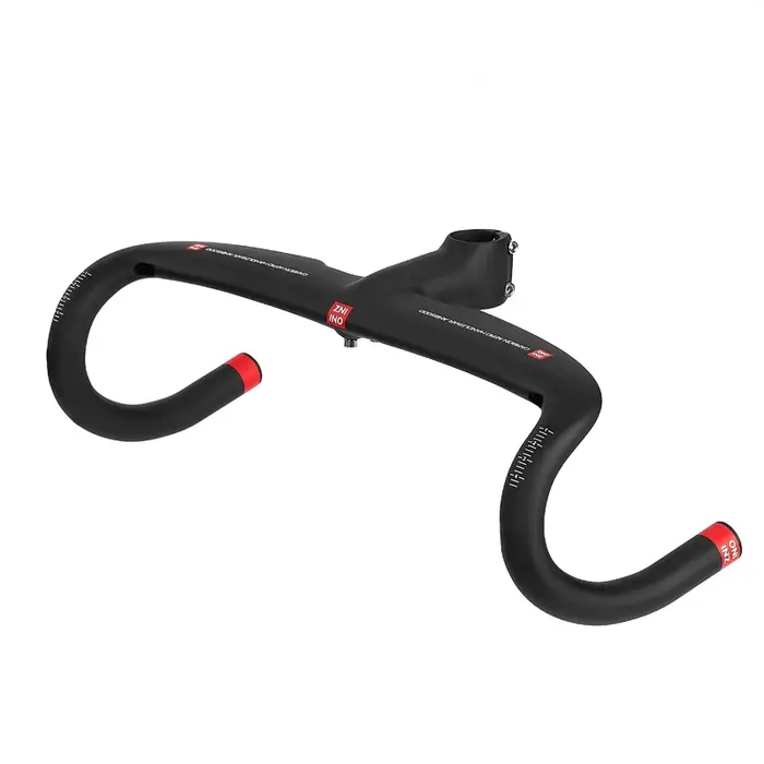 Nouveau ZNIINO noir entièrement en Fiber de carbone intégré guidon de vélo de route poignée