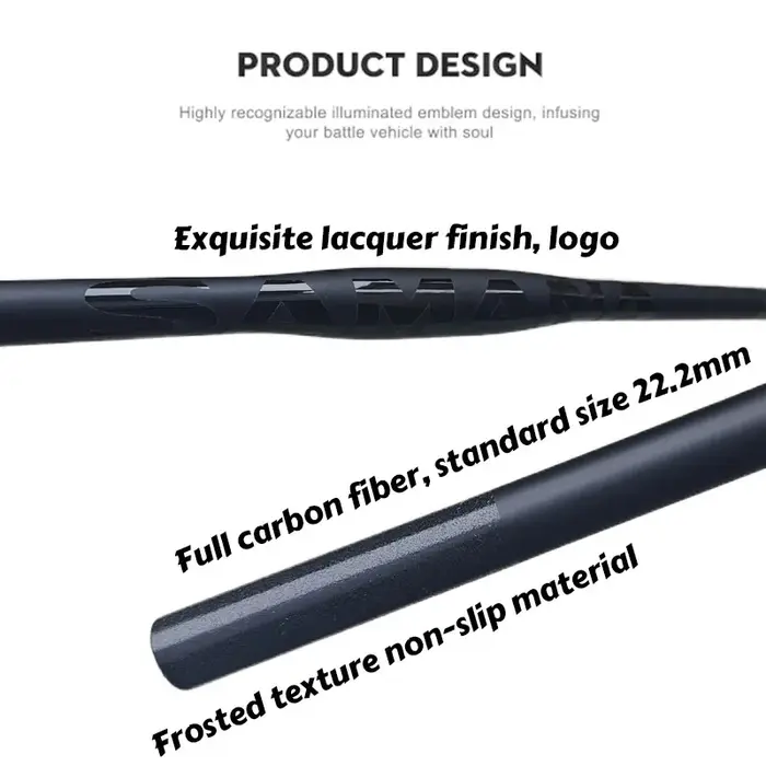 Guidon droit en fibre de carbone SAMANA pour VTT