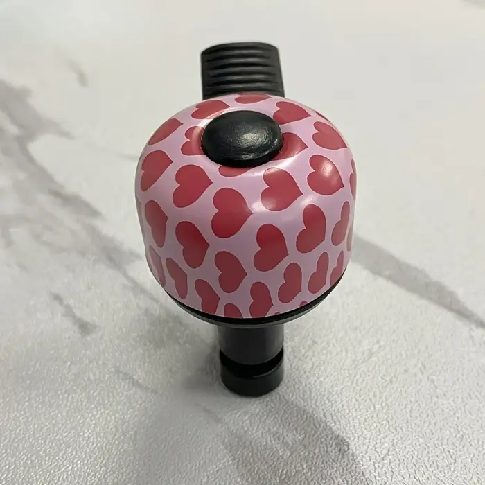 1 cloche de vélo en forme de cœur rose mignonne