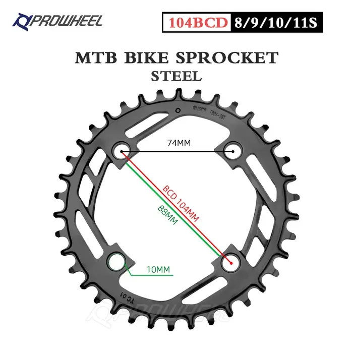 Prowheel – plateau de vélo de montagne étroit et large