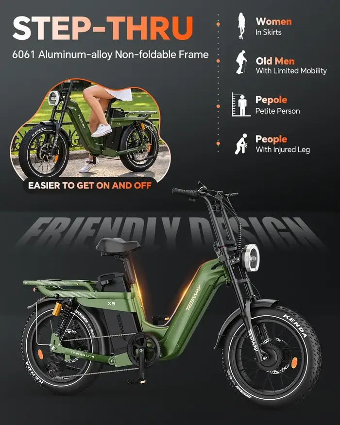 Vélo électrique dernier cri pour adultes, 52V 60AH longue autonomie, double moteur 20