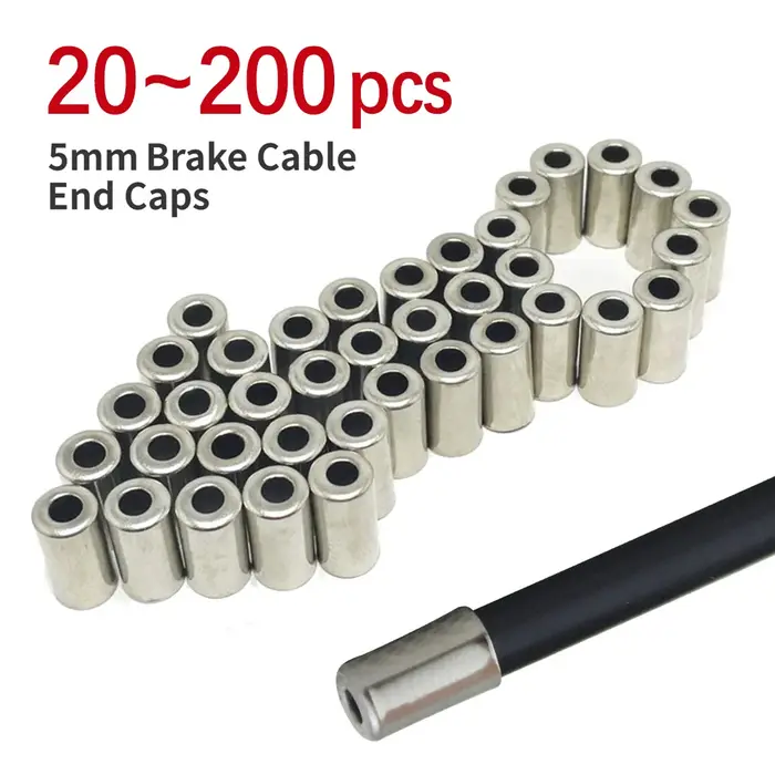 20 ~ 200 pièces vélo 5mm boîtier de câble de frein virole embouts en cuivre vtt