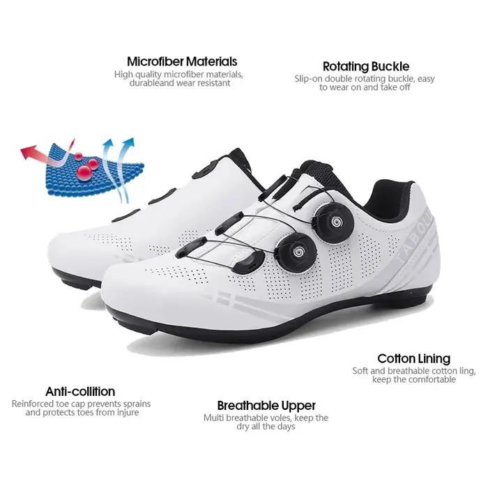 Chaussures de cyclisme professionnelles en carbone pour hommes et femmes