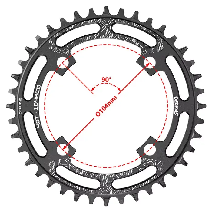 Deckas plateau de vélo rond 104BCD 32 34 36 38 40 42 44 46 48T 50 52 dents vtt vélo VTT plateau roue